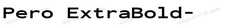 Pero ExtraBold字体转换